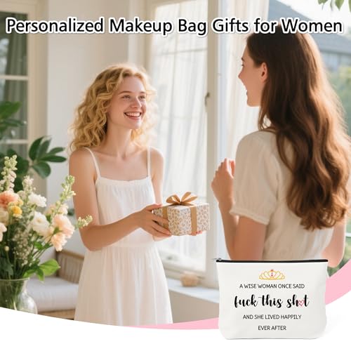 Funny Retirement Makeup Bag for Women - Gag Gift & Travel Pouch
