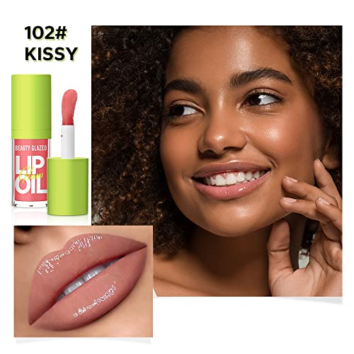 Beauty Glazed Hydrating Lip Oil - Non-Sticky Glossy Tinted Glow