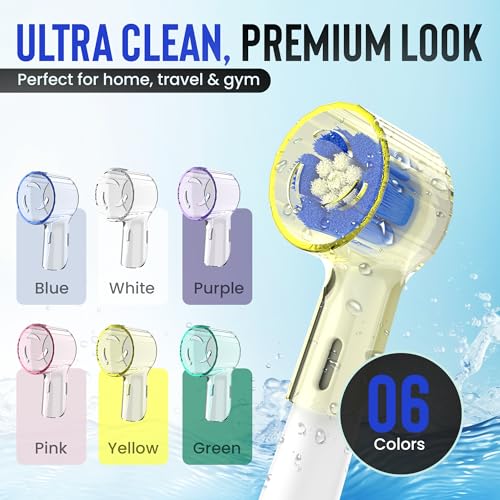 Kaymax 6 Pack Dustproof Toothbrush Head Covers for Oral-B Electric Toothbrushes