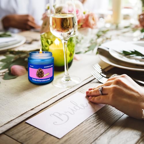 Set of 12 Scented Soy Candles in Frosted Glass Jars for Home & Gift