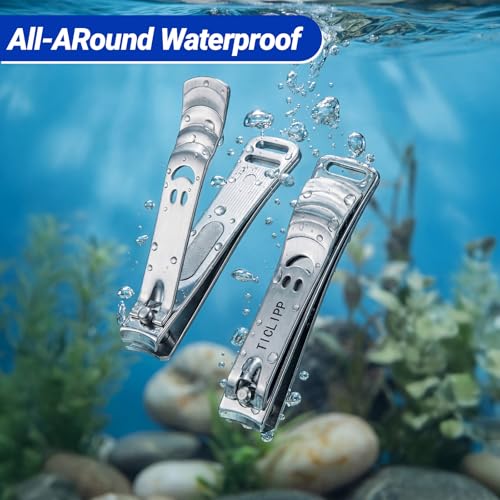 TICLIPP Ultra Sharp Nail Clippers for Thick Nails with Ergonomic Grip