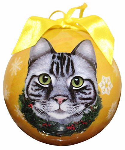 Cat Christmas Ornament Shatterproof Holiday Decor - Realistic Pet Face, 10 Inch