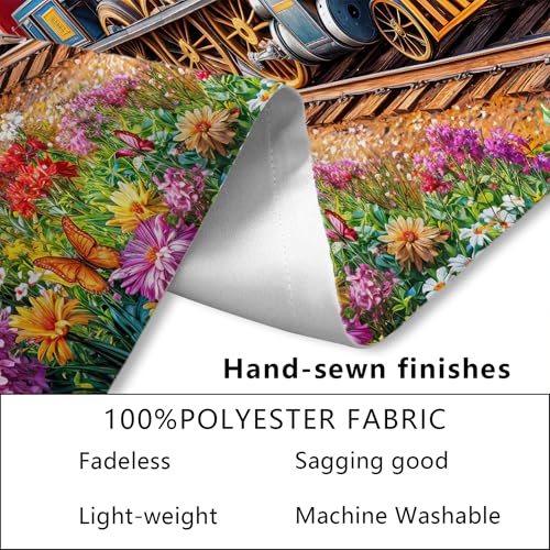 DYNH Steam Train Tapestry Wall Hanging - Seaside Fantasy 50x60"