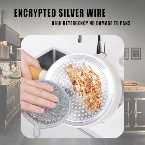 Hakefyna 5-Piece Non-Scratch Wire Dishwashing Rags for Kitchen Cleaning