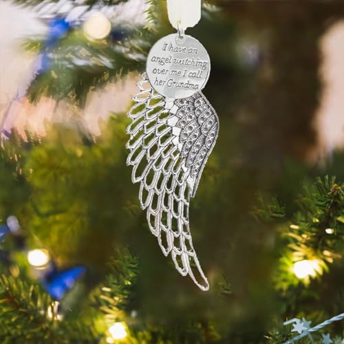 Grandma Angel Wing Memorial Ornament - Loss of Loved One Sympathy Gift