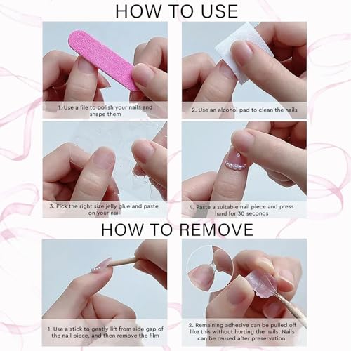 Fruit Press On Nails Short Square Cute Summer False Nails Floral Design