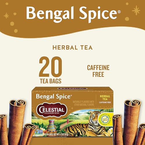 Celestial Seasonings Bengal Spice Herbal Tea, Caffeine Free, 120 Tea Bags