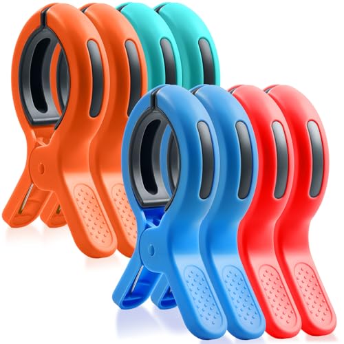 HiGift Jumbo Beach Towel Clips for Chairs - 8 Pcs Heavy Duty Holder Set