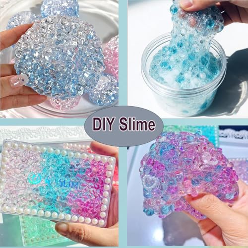 2000 PCS Mini Acrylic Flat Marbles for DIY Slime & Crafts
