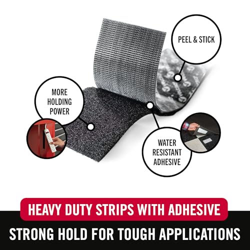 VELCRO Industrial Strength Adhesive Fasteners - Heavy Duty, 10 lbs Capacity, 2 Count