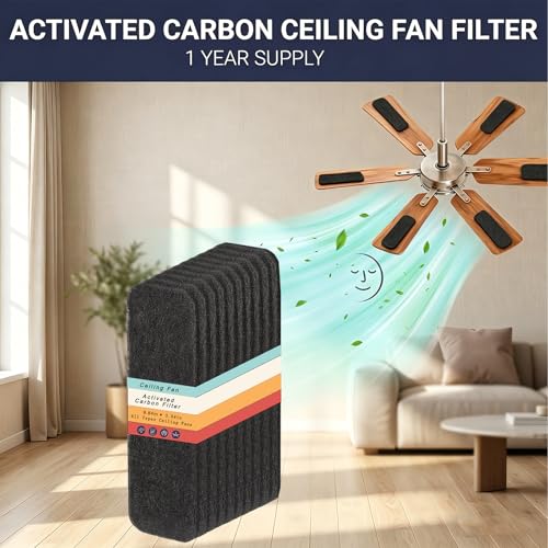 10 Pack Ceiling Fan Filter Pads for Air Purification & Dust Reduction