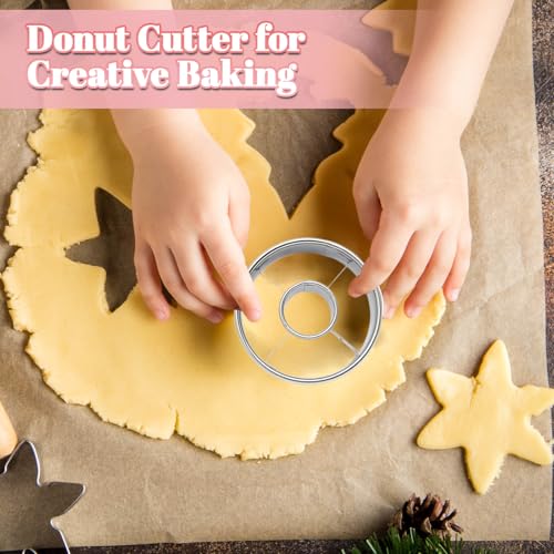 Luomorgo 2-Pack Stainless Steel Donut Cutter - 3.15 Inch Baking Tool