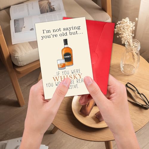 Funny Whiskey Birthday Card for Men - Perfect Gift for Him