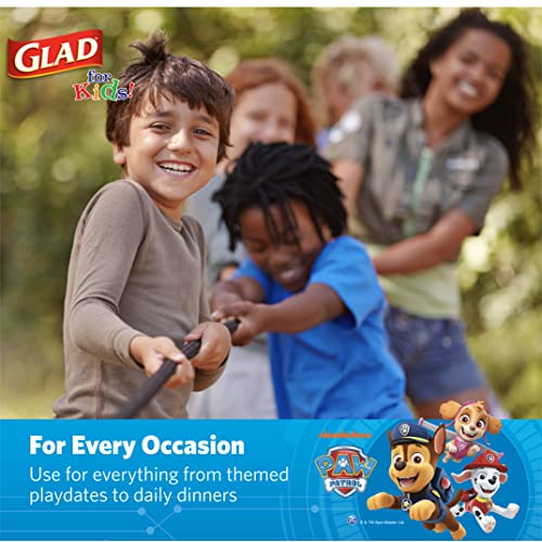 Glad Paw Patrol Paper Plates, 7 Inch Blue, 20 Count - Kid Friendly