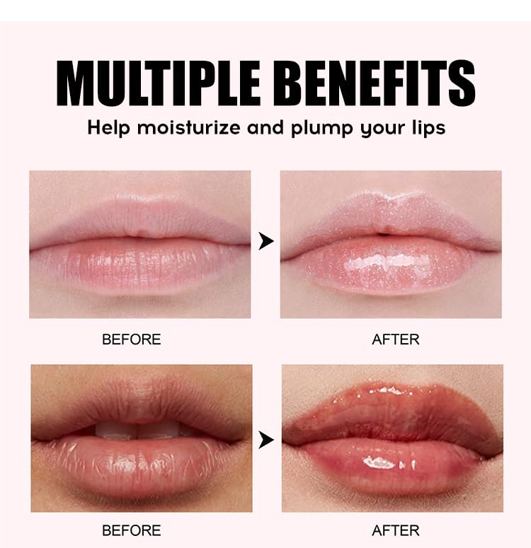 Qifylmaf Moisturizing Lip Plumping Gloss with Big Brush Head #08