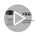 OYV Soap Dispensing Palm Brush - Durable Dish Scrub Brush, Black/Clear/White