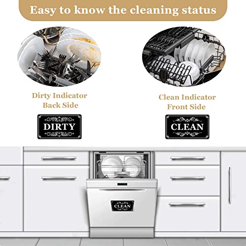 PSLER Clean Dirty Dishwasher Magnet Indicator Sign for Kitchen Organization