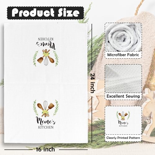 Grandma Meme Kitchen Towel - Absorbent Waffle Dishcloth 16x24
