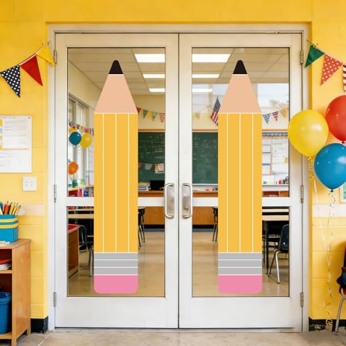 Whaline Extra Large Pencil Window Clings - Back to School Decor