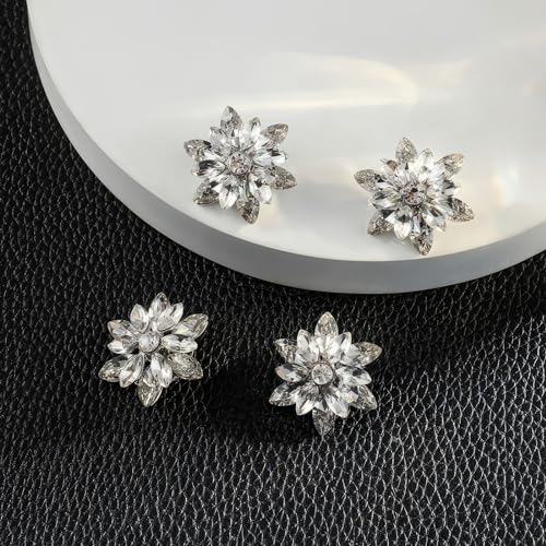 4 Pack Handmade Rhinestone Buttons for DIY Crafts & Decorations