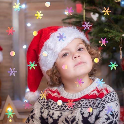 Snowflake Confetti - Silver Iridescent Winter Snowflake Glitter for Christmas and Holiday Parties - Variation: Snowflake