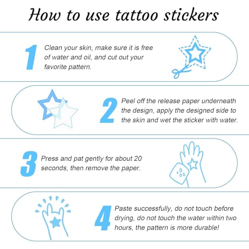 Floral Temporary Tattoos 10 Sheets Waterproof Fake Body Art