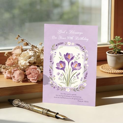 Religious 90th Birthday Card #3 - Christian Greeting for Milestones