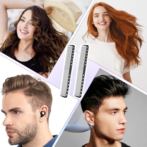 TIESOME 15 Pcs Carbon Fiber Hair Comb Set Professional Styling Tools