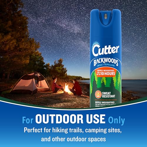 Cutter Backwoods Mosquito Repellent Spray, 6 oz, 2-Pack - 10 Hour Protection