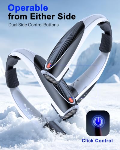 GENVU Rechargeable Neck Fan - 20H Runtime, 6 Speeds, 360° Cooling