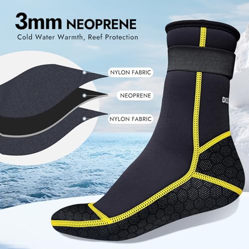 3mm Neoprene Water Socks, Anti-Slip Wetsuit Booties for Sand Proof Beach Volleyball, Scuba Diving Surfing Kayaking