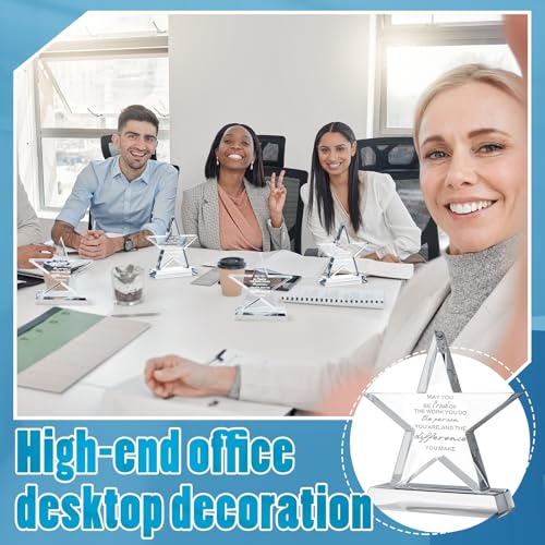 Wesiti Employee Appreciation Award Crystal Trophy - May You Be Proud of the Work You Do - 4 Pack, 5 Inches