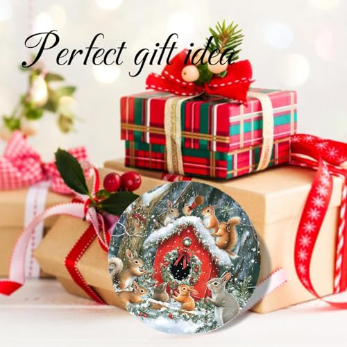 2024 Christmas Ornament - Cozy Squirrels Ceramic Decoration