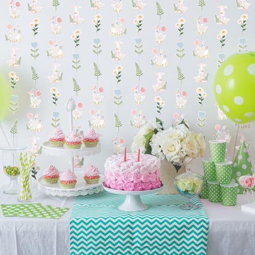 One Silly Goose Birthday Decorations Set - 6 Pink Paper Garlands