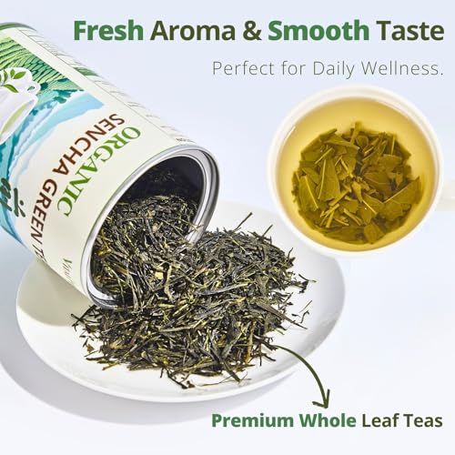 Organic Sencha Green Tea Loose Leaf – 100g, USDA Certified, Mild Umami Flavor