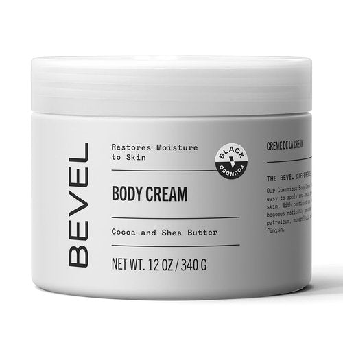 Bevel Body Cream - Luxury Men's Lotion for Dry Skin with Cocoa & Shea Butter | 12 oz, Hypoallergenic & Paraben Free