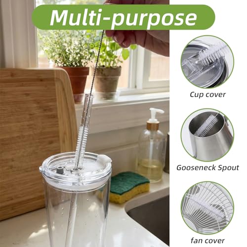 10-Pack Extra Long Straw Cleaning Brushes - 8.2 Inch Durable Design