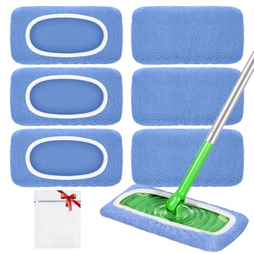 Reusable Microfiber Mop Pads for Swiffer Sweeper - 6 Pack