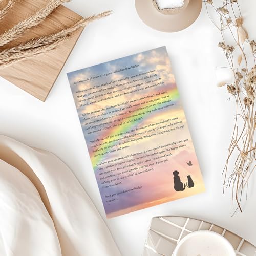 Rainbow Bridge Pet Sympathy Card, Pet Loss Memorial Card WY-271