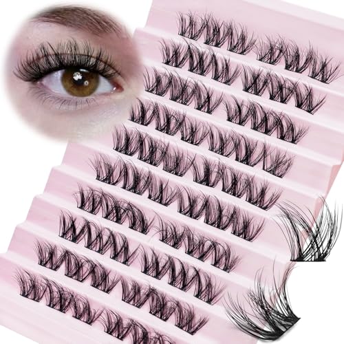 SLSXNL Manga Wispy Lash Clusters C Curl DIY Eyelash Extensions 60 Pcs