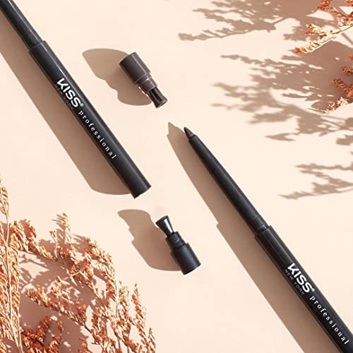 Kiss New York Pro Intense Waterproof Gel Eyeliner Pencil with Sharpener