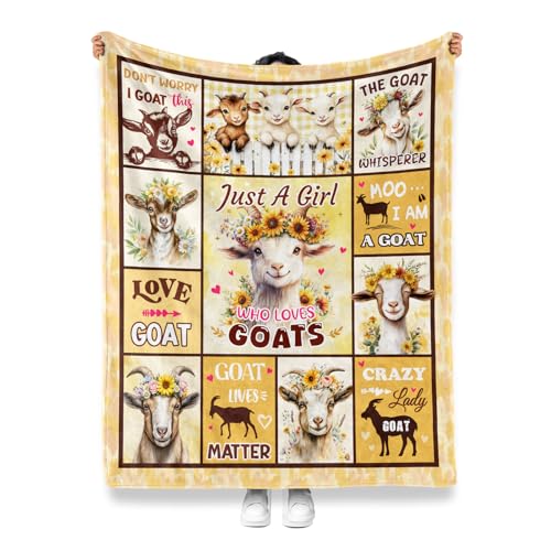 Jekeno Soft Plush Throw Blanket - Cozy Sheep Floral Design 50"x60"