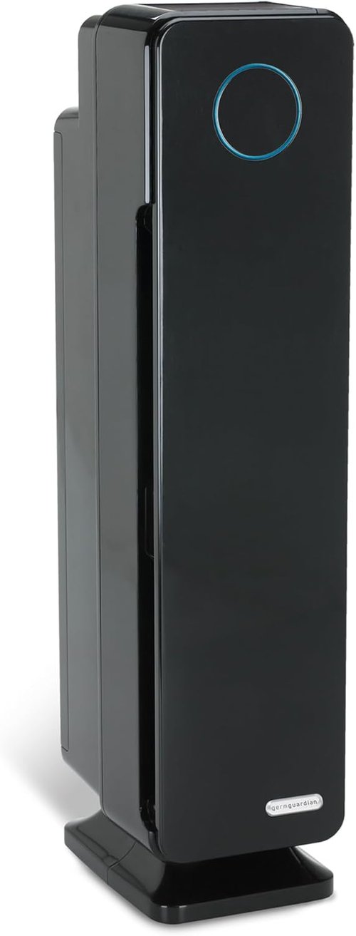 GermGuardian Air Purifier - HEPA Filter for Wildfire Smoke & Pet Dander | Large Rooms Up to 870 Sq. Ft., Black