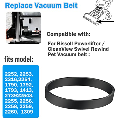 Bissell Vacuum Belt Replacement for Cleanview Swivel Pet & Powerlifter Models