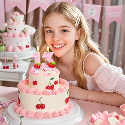 Number 1 Cherry Birthday Candle - She's The Cherry On Top Cake Topper