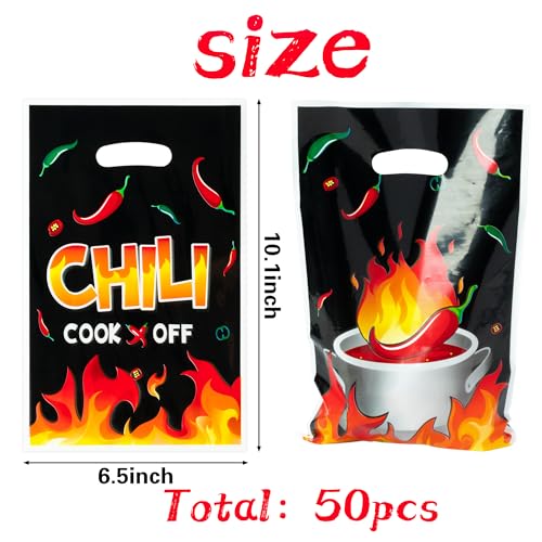 50 Pack Chili Fire Party Favor Bags - Fiesta & Contest Supplies