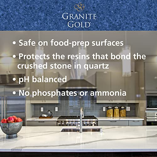 Granite Gold Quartz Countertop Cleaner | 24 oz Streak-Free Spray