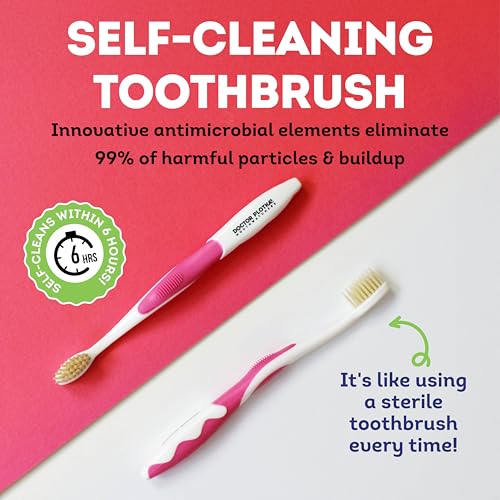 Mouthwatchers Kids Soft Flossing Manual Toothbrush, Pink
