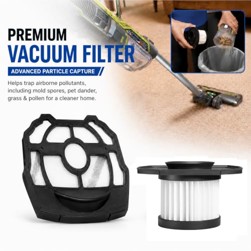 Replacement Vacuum Filter & Pre-Screen for Ryobi P718 18V Stick Vacuum