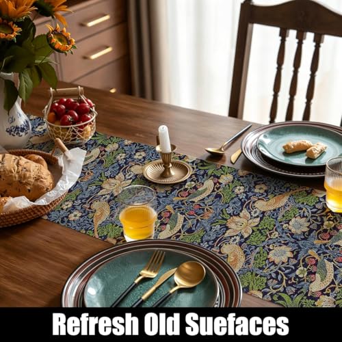 Non-Adhesive Bird Floral Shelf Liner - 12in x 10ft Waterproof